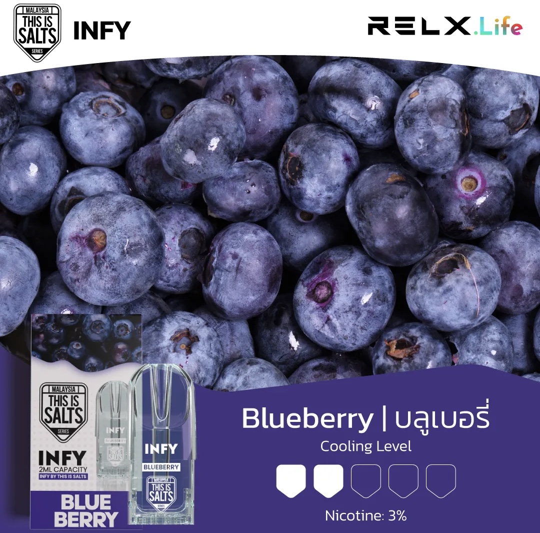 RELX Infinity กลิ่นบลูเบอรี่ (BLUE BERRY)