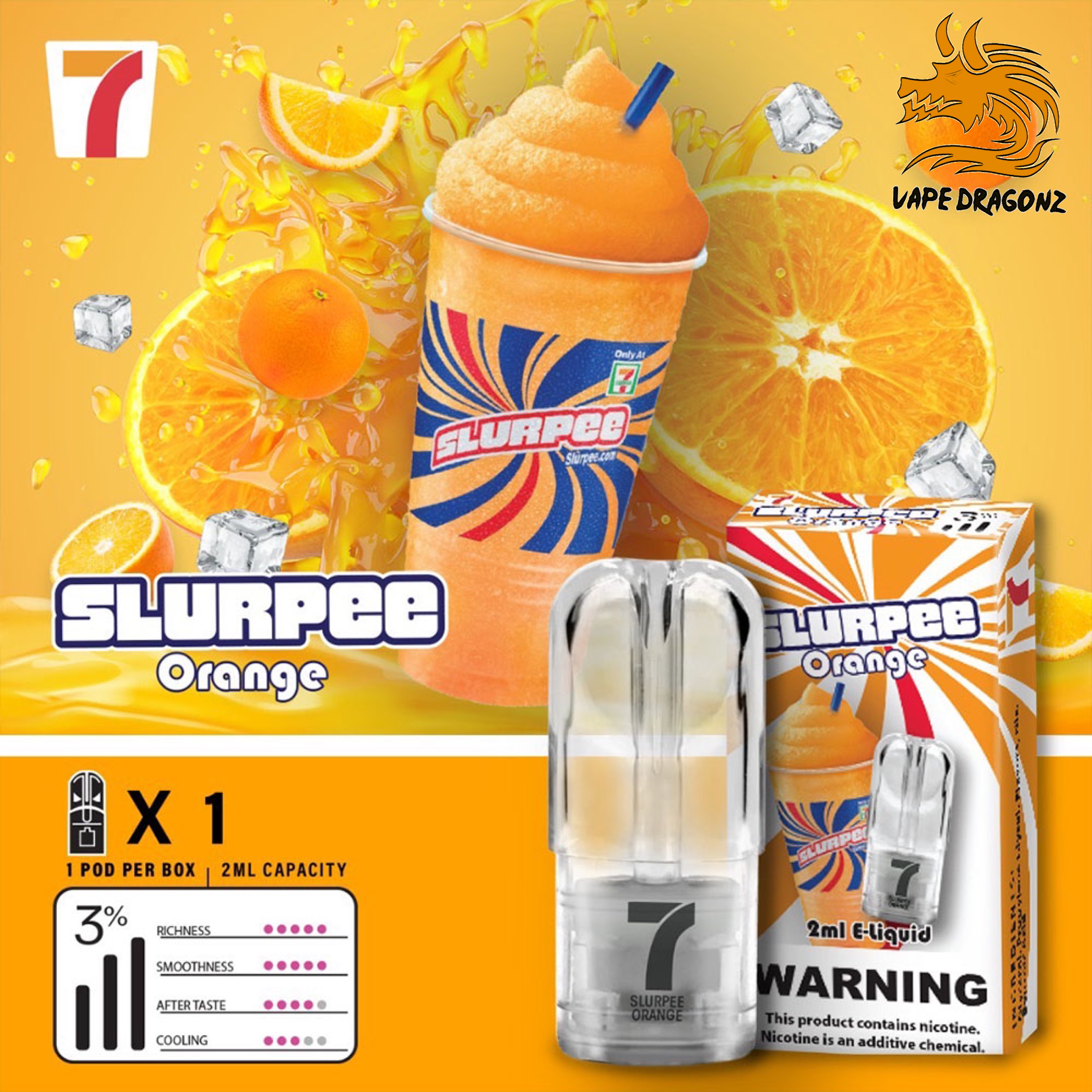 หัว 7-11 Slurpee Orange สเลอปี้ส้ม