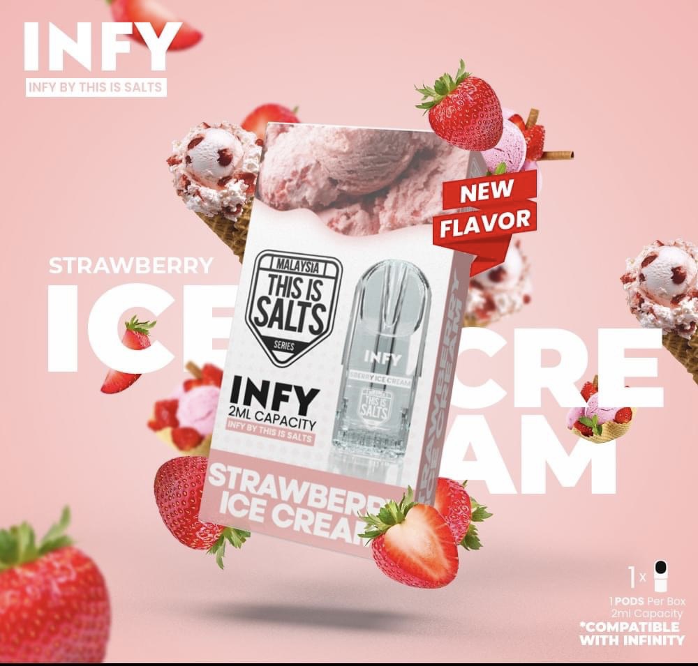 INFY THIS IS SALT กลิ่นสตอเบอรี่ไอติม ( STRAWBERRY ICE CREAM)