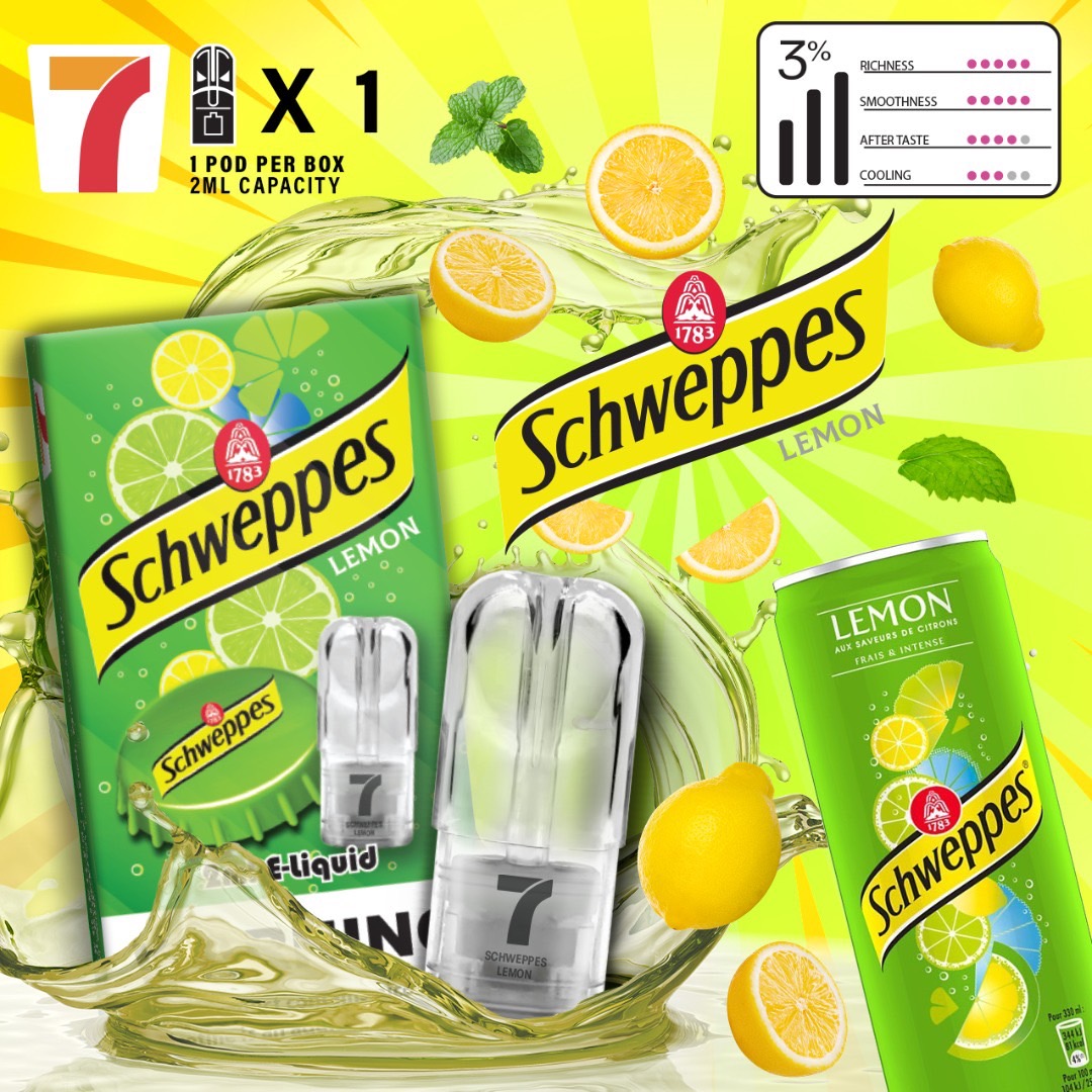 7-11 Pod หัวน้ำยาใส่ Relx Infinity Schweppes Lemon | ชเวปส์เลมอน